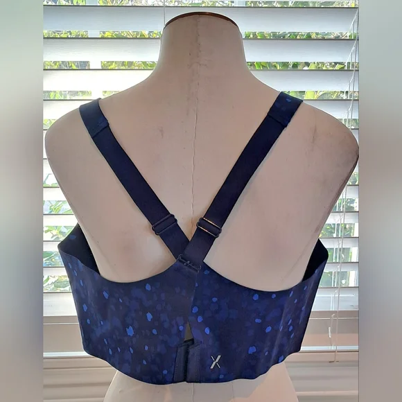 Knix Multi Blue Catalyst Front Zip Sports Bra Sz 8 NWT